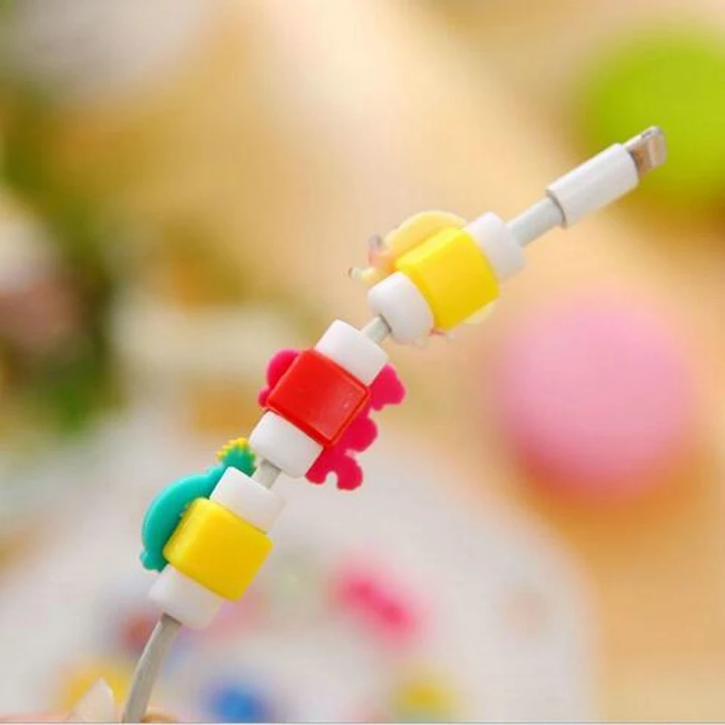 Милая мультяшная защита для телефонного USB кабеля iphone шнур Шнур животных