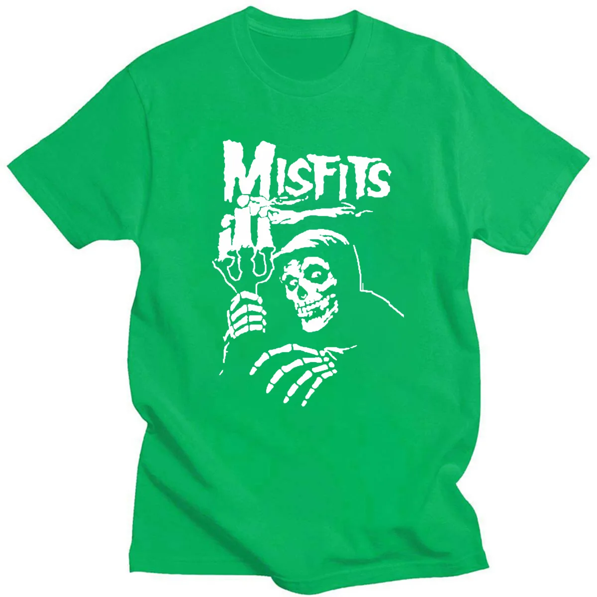 

Summer Fashion Movie Style Misfits Skull Art Printed T-Shirts Casual Short Sleeve O-neck Cotton Tees Breathable Streetshirt