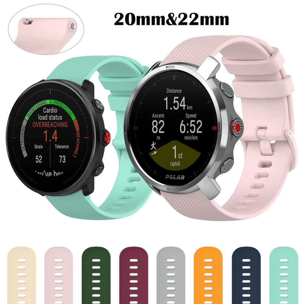 Ремешок спортивный для Polar Vantage M/Polar Grit X мягкий силиконовый сменный Браслет часов
