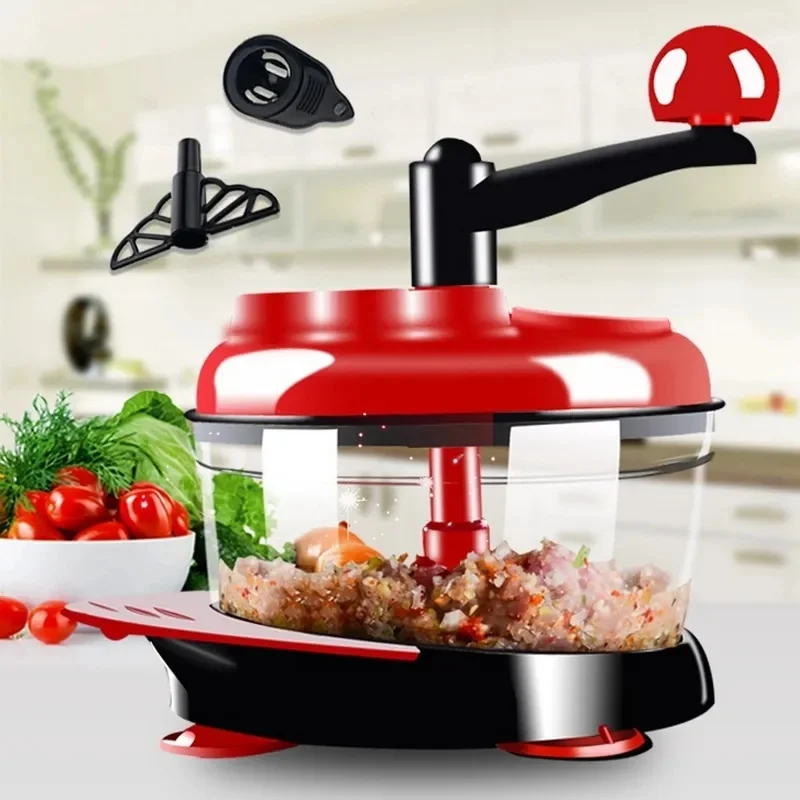 

Vegetable Cutter Kitchen Household Manual Hand-operated Meat Grinder Machine Garlic Cooking Machine Stuffing Machine Gadgets