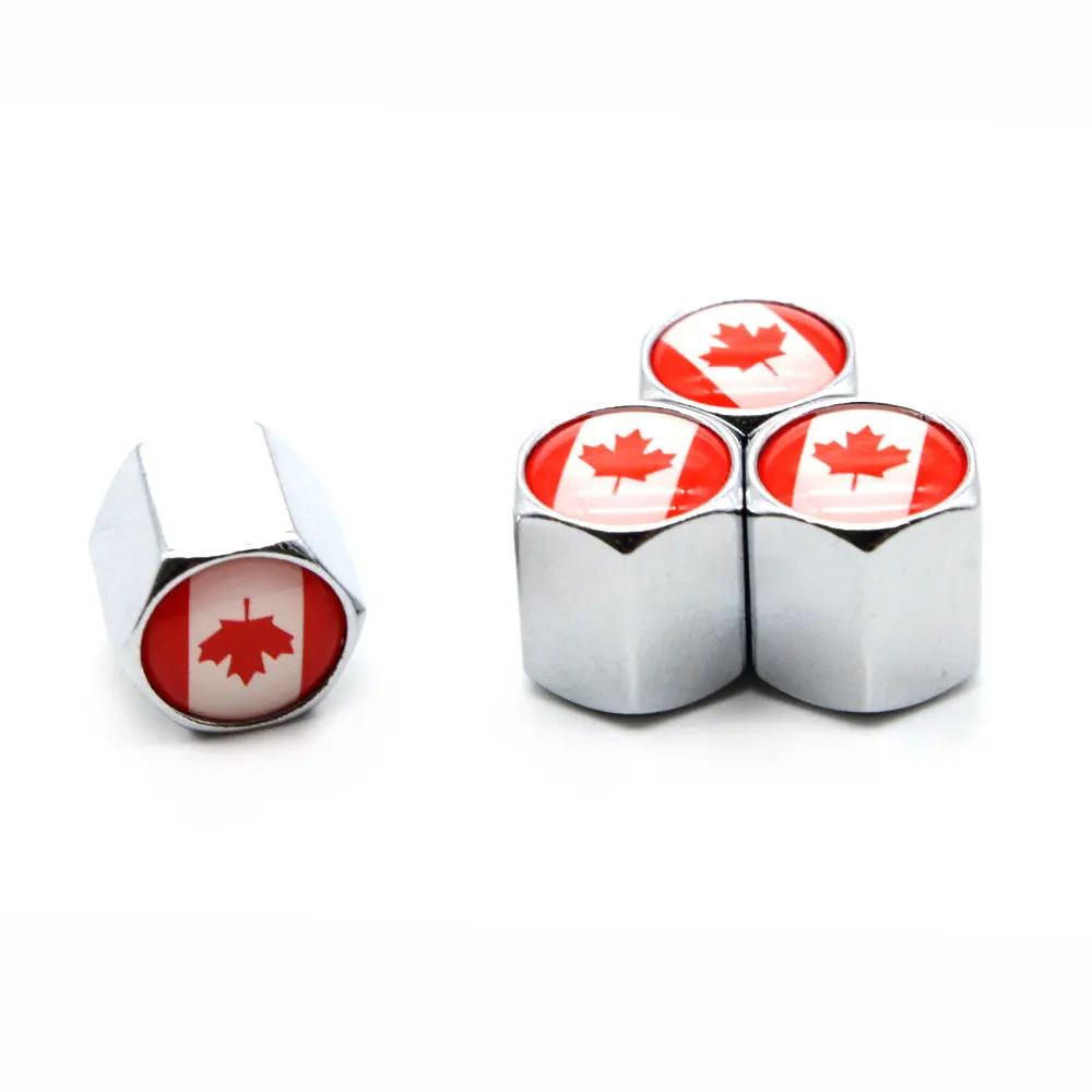 4 шт./компл. Стайлинг автомобиля из цинкового сплава в стиле канады флаг крышка
