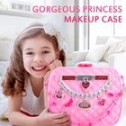 Макияжный набор для маленьких девочек, косметический набор принцессы для макияжа для детей, ролевые игры, игрушки для макияжа для детей, платье принцессы