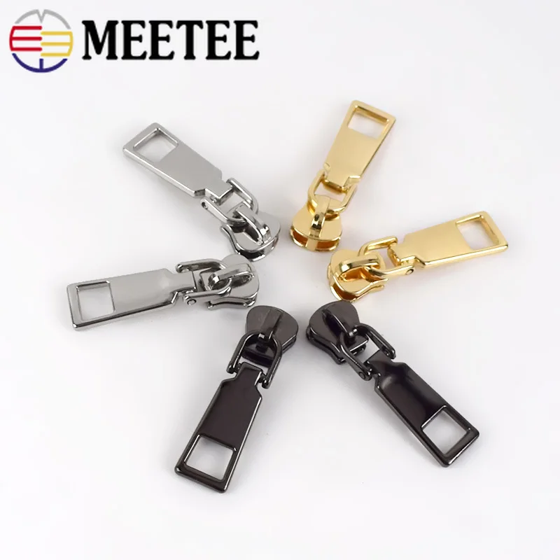 Meetee 50 шт. слайдеры на молнии для 5 # резиновые пуховая куртка Карманный молния