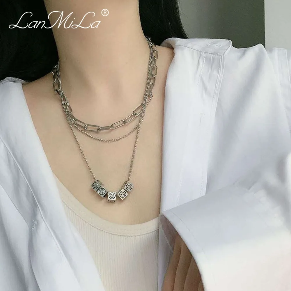 LanMiLa модные сапоги в панковском стиле многослойное лассо цепочками улыбающееся