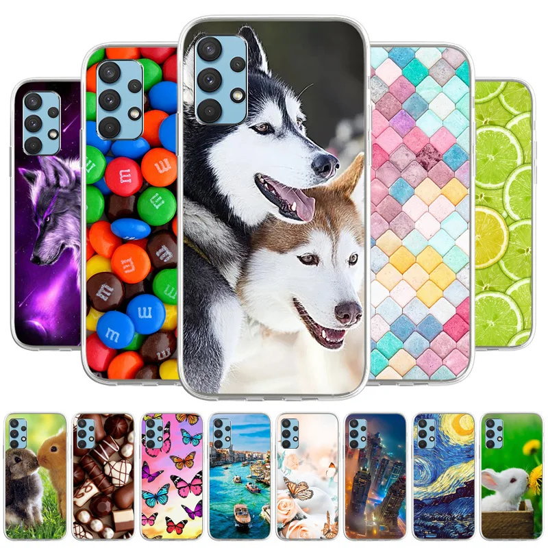 

Case For Samsung Galaxy A32 Cover Soft Silicone Funda For Samsung GalaxyA32 4G 5G Cases TPU Phone Coque Back Covers Cute