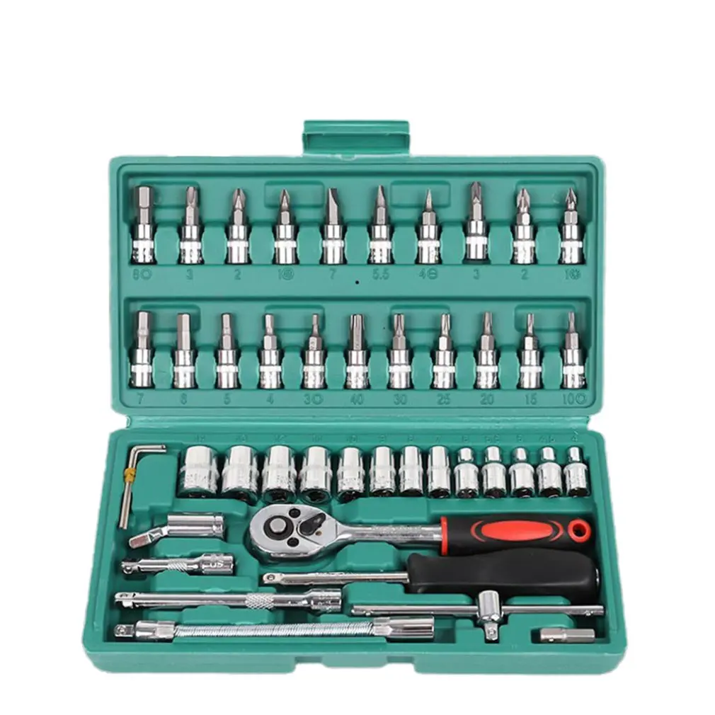 

Hot Sale! Car Repair Tool 46pcs Socket Set Car Repair Tool Ratchet Torque Wrench Combo Tools Kit Auto Repairing Tool Set