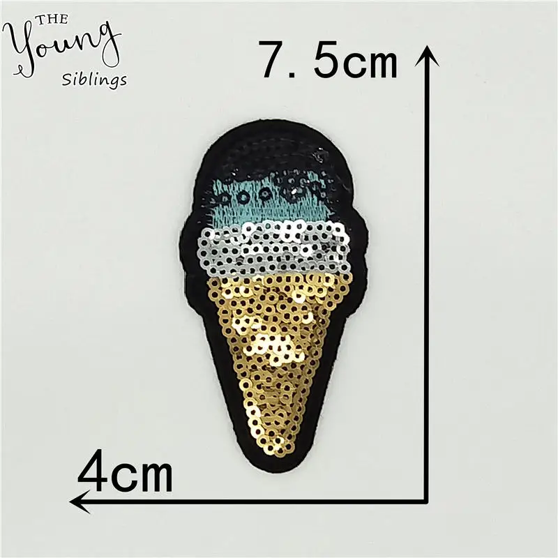 Модные стильные термоклейкие нашивки вышивка с блестками значки сделай сам