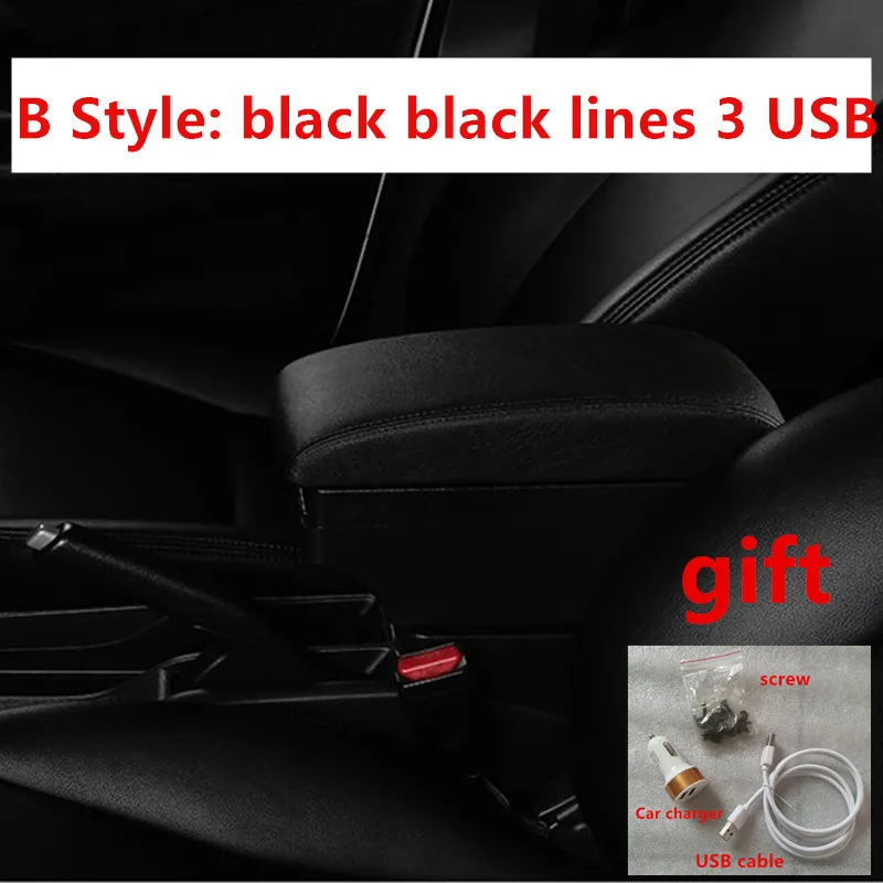 For PEUGEOT 206 207 armrest box central Store content car-styling Storage Center Console products interior accessories |