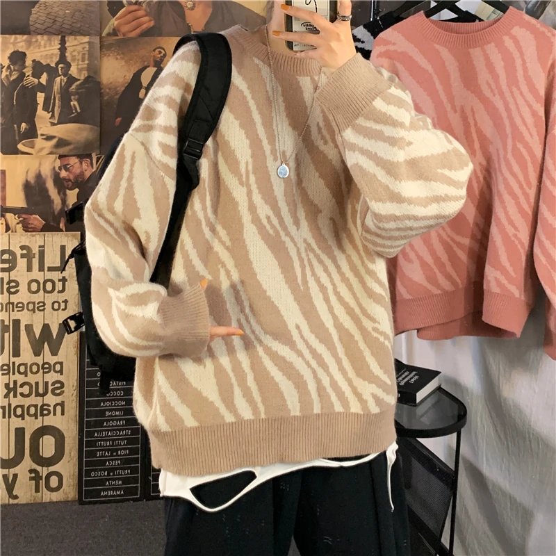 Zebra Sweater Winter Woman Jerseys Korean Fashion  Knitted Ugly Christmas Fairy Grunge Sweater Urban Guangzhou Women's Clothes