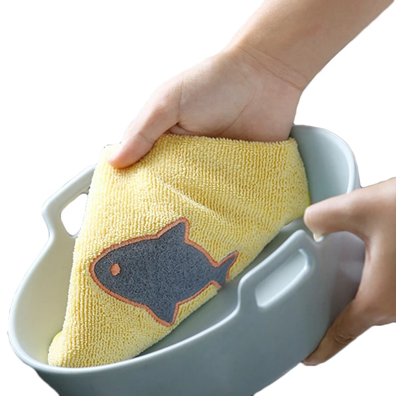 Подвесная тканевая салфетка для мытья посуды из микрофибры быстрое впитывание