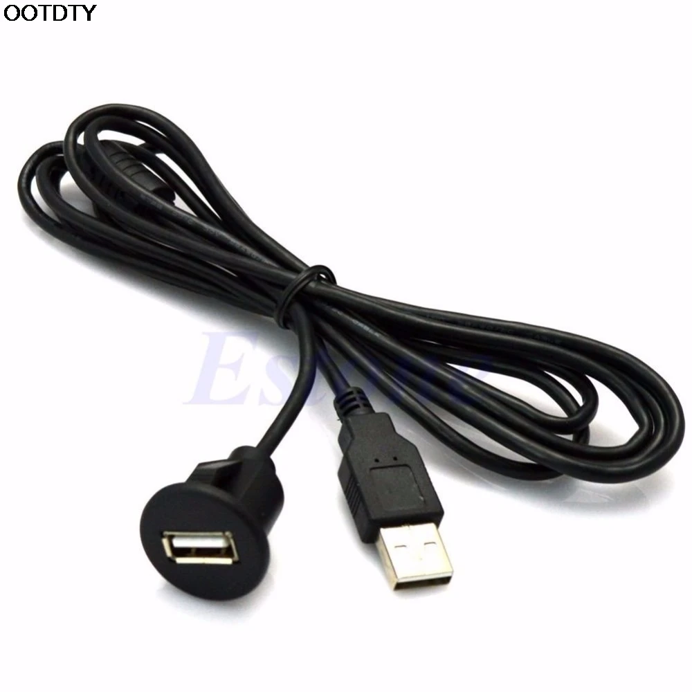 OOTDTY Новый монтажный удлинитель для приборной панели автомобиля USB-адаптер провод