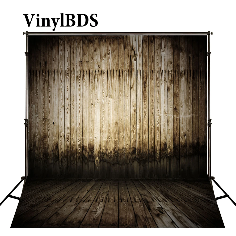 

VinylBDS Newborn Baby Backdrops Photography Wooden Wall Fotografico Madeira Dark Wood Texture Floor Backgrounds For Photo Shoot