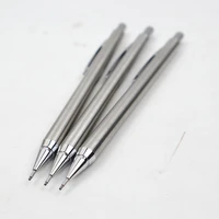 2pcslot metal mechanical pencil 2b 0 9mm high quality silver automatic pencil for professional painting writing supplies