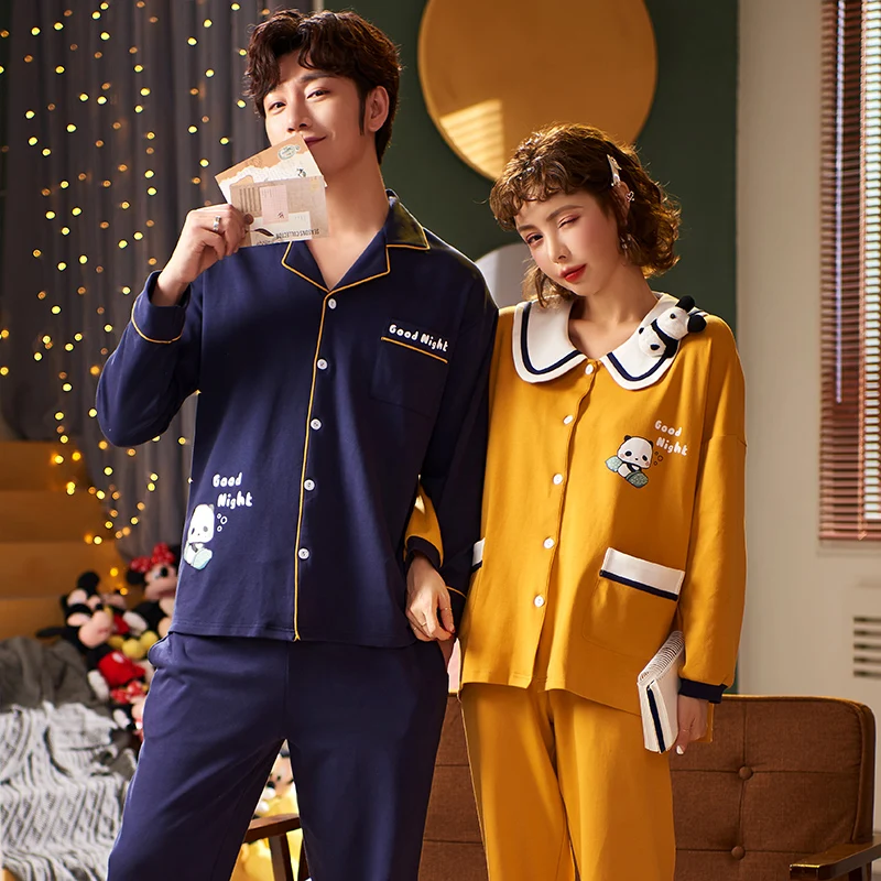 2020 Пижама для пар женские пижамы большого размера домашние костюмы Модный