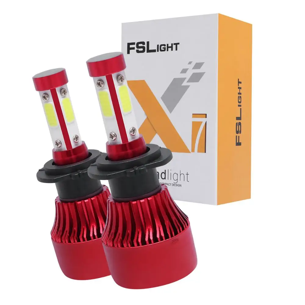 

Elglux 4 Side COB Turbo Car Headlight 100W 12000lm LED Bulb H4 H7 H11 H13 HB3 9005 HB4 9006 9004 9007 Auto Headlamp Light 12v