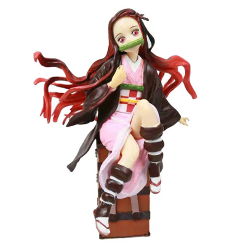 

Demon Slayer Kamado Nezuko sitting posture with box 15cm PVC model Furnishing articles