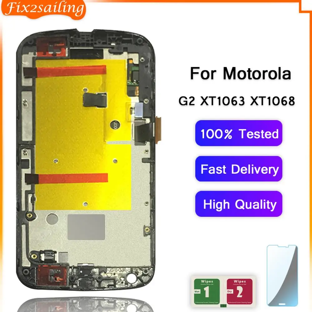 Новый ЖК экран с сенсорным дигитайзером рамка инструменты в сборе для Motorola MOTO G2 2nd