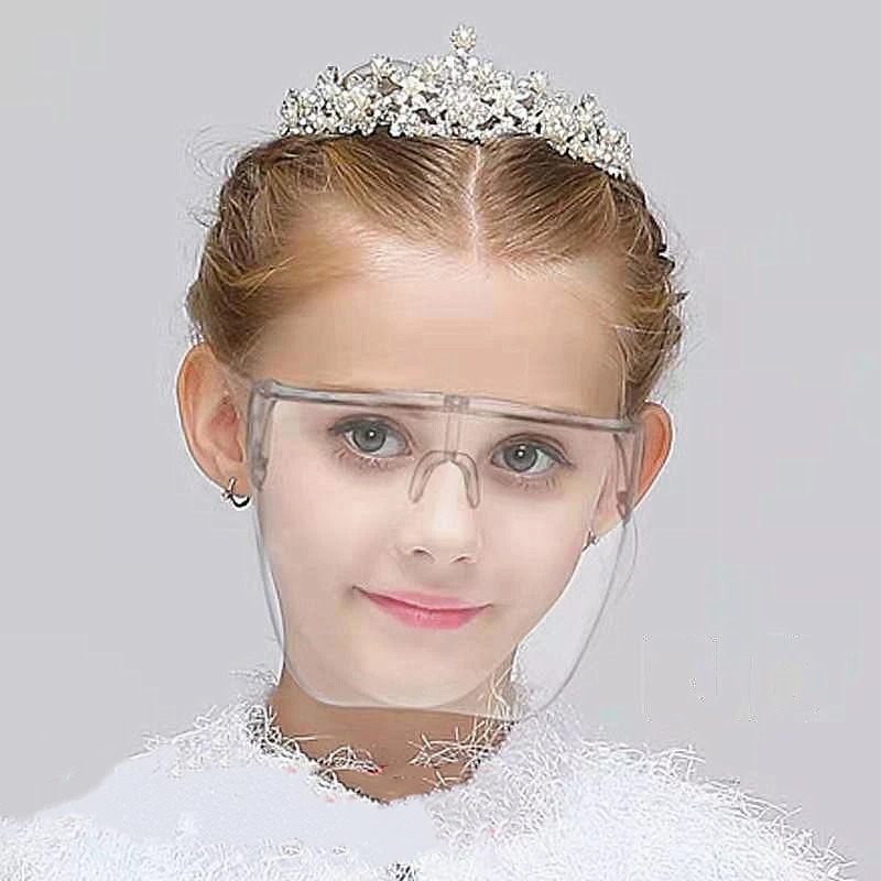 Fashion Clear Full Face Shield Colorful/Transparent Visor Sunglasses PC Anti-Oil Anti-Fog Frame Goggle Children | Дом и сад