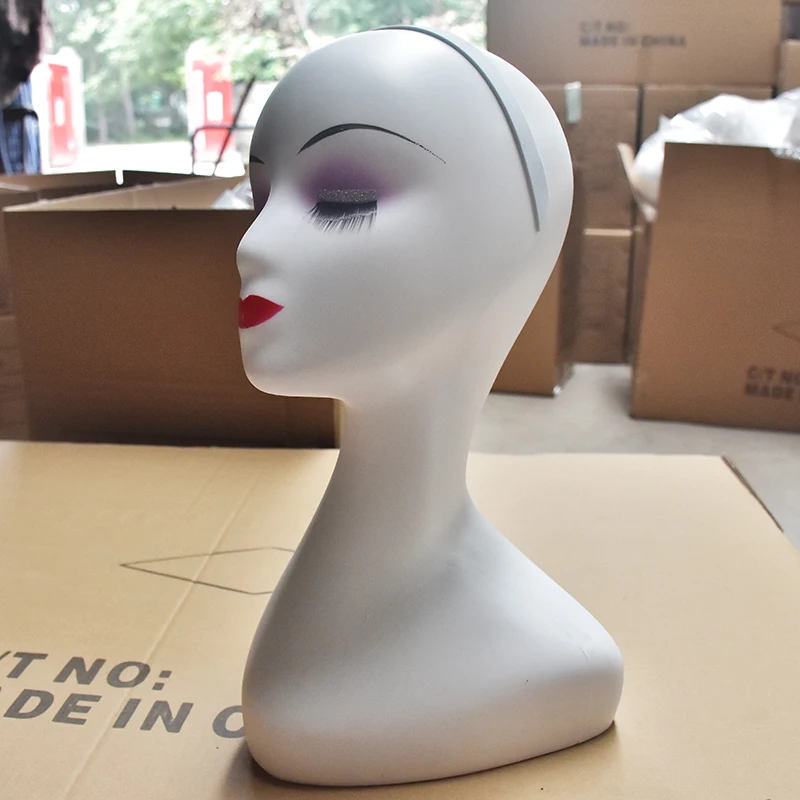 Женская голова манекен женский из АБС пластика искусственный белый парик очки