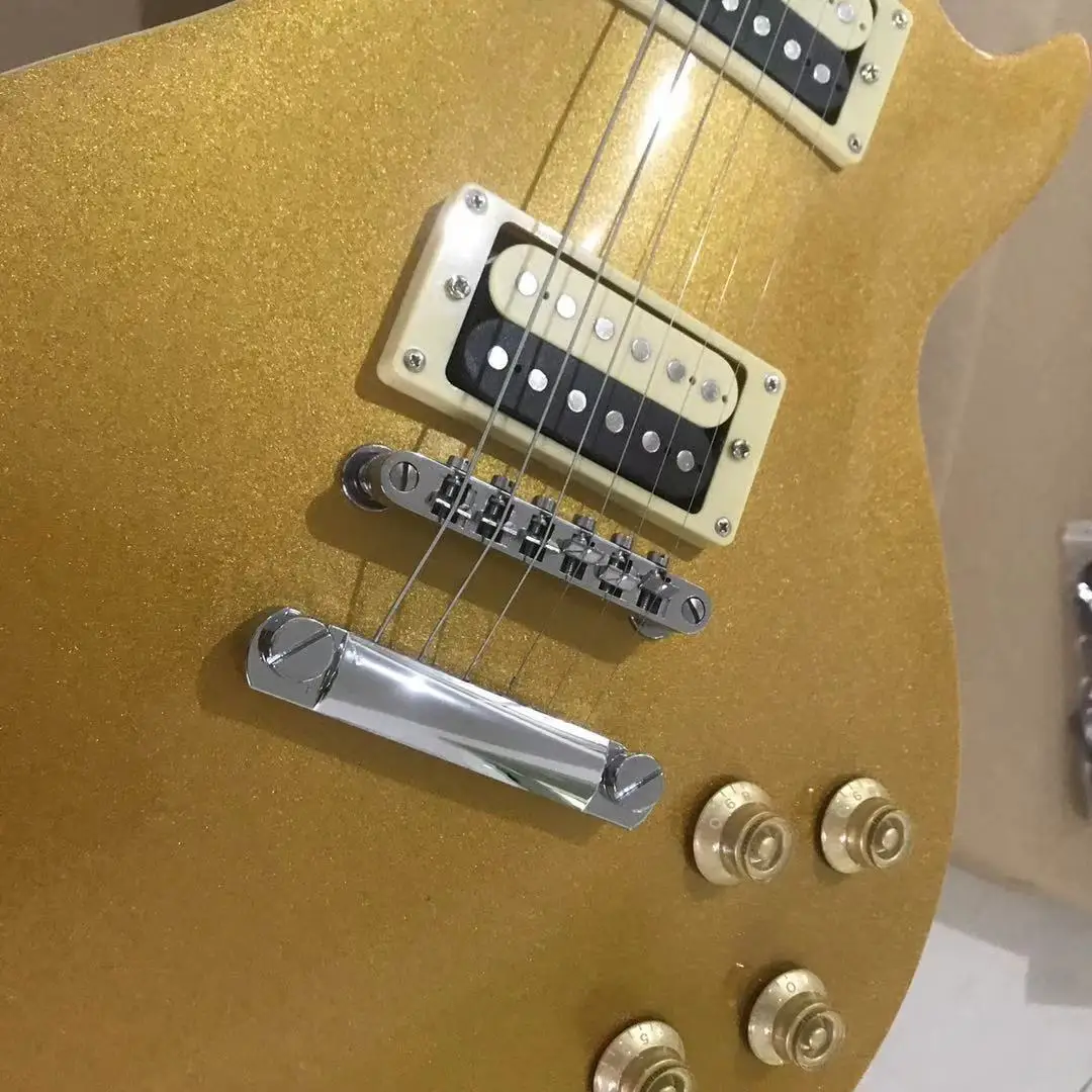 

Electric guitar Standard guitar with gold maple top Free shipping