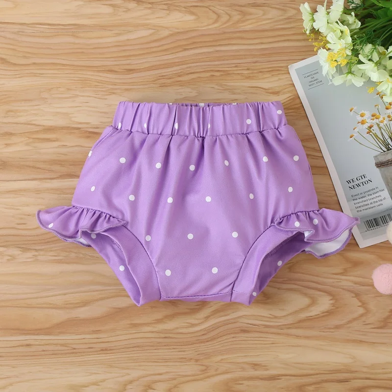 

Baby Girl Clothes Set Summer 2pcs Sets Ice Cream Print Ruffles Short Sleeve T-shirt Tops+dot Briefs Casual Baby Clothes 0-18M
