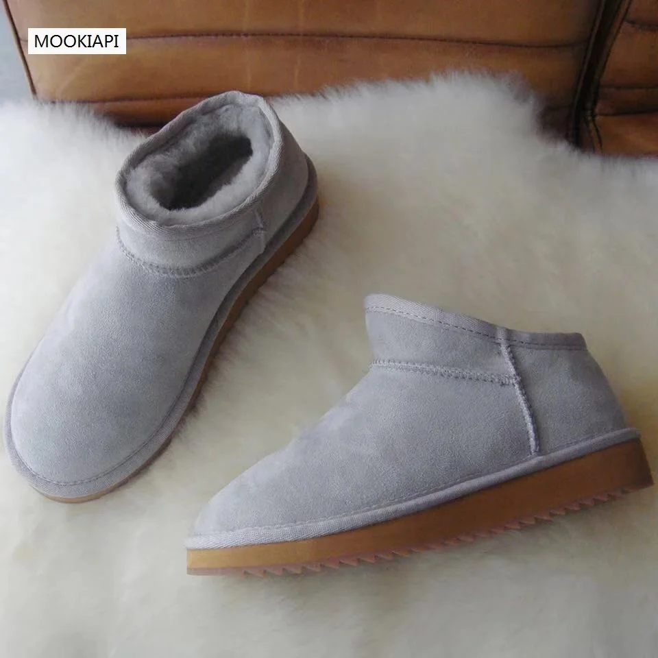 The latest high-quality women's shoes in Europe 2019 real sheepskin 100% natural wool free delivery short boots | Обувь