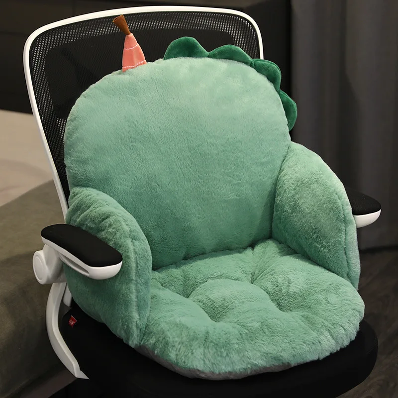 

1pc Animal Cushion Office Chair Cushion Non-slip Cushion Plush One-piece Thickening Home Chair Decoration Winter Seat Cushion