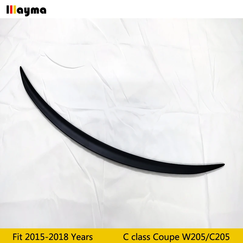 c63 style rear trunk lip for benz C class coupe 2door c200 c250 2015-2018 W205 C205 C43 fiber glass FRP matt black spoiler wing |