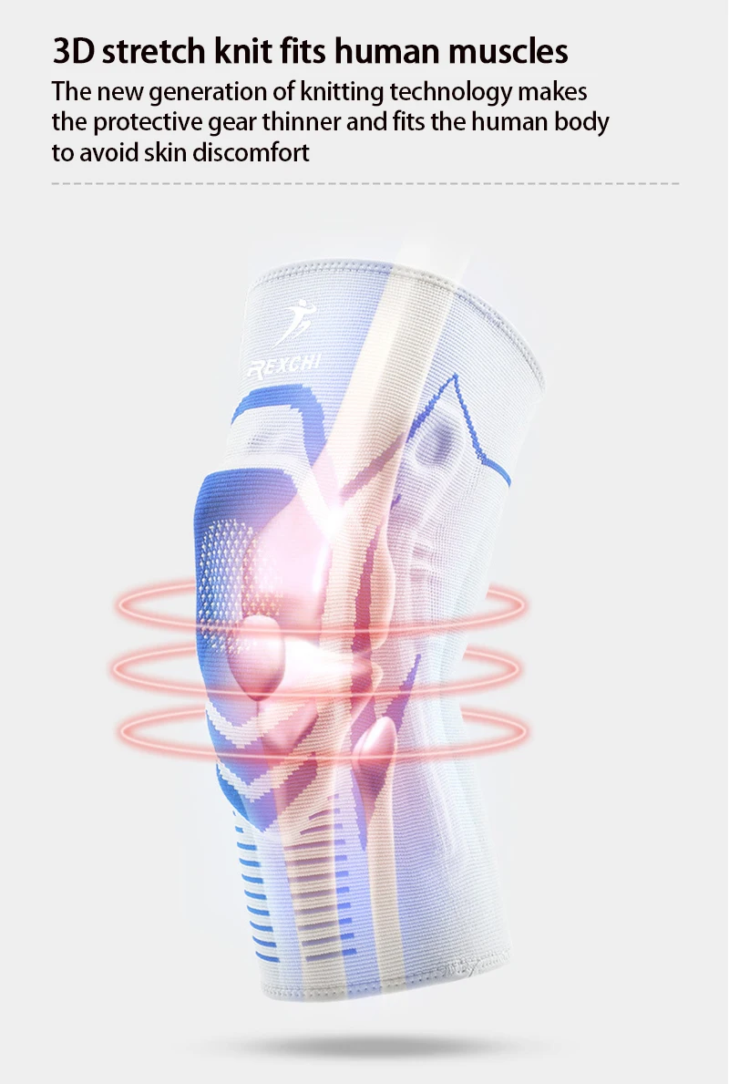 

1pcs Sports Kneepad Support Protector Elastic Anti-collision Breathable Knee Pads For Fitness Running Basketball Riding