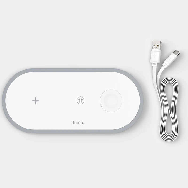 Беспроводное зарядное устройство HOCO 3 в 1 для iphone 12 11 Pro XS Max Xr 8 Apple Watch 5 4 2 Airpods