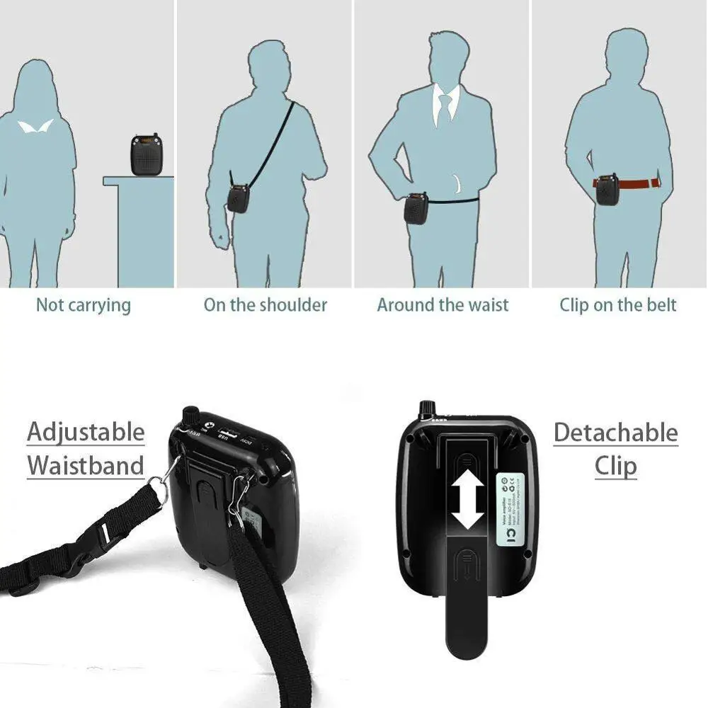 Портативный громкоговоритель SHIDU беспроводной микрофон голосовой усилитель для