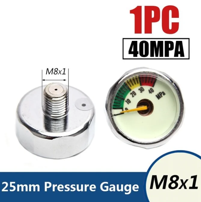 

Pcp mini pressure gauge m8*1 30mpa 40mpa