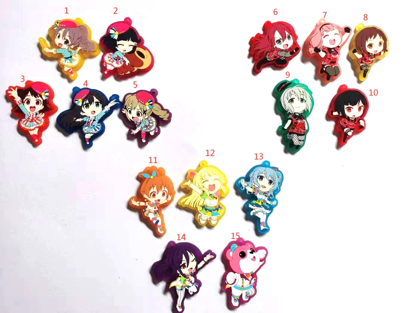 

BanG Dream! Japanese anime figure rubber Silicone mobile phone charms/keychain