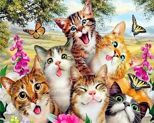 HUACAN картина по номерам животное масляная краска ing Cat комплект акриловая краска на холсте настенная художественная ручная краска ed домашний декор DIY подарок - Цвет: SZHC2393