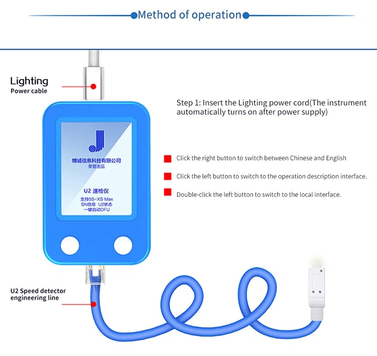 Новый JC U2 чип Tristar тестер для iPhone/iPad зарядное устройство IC SN серийный номер