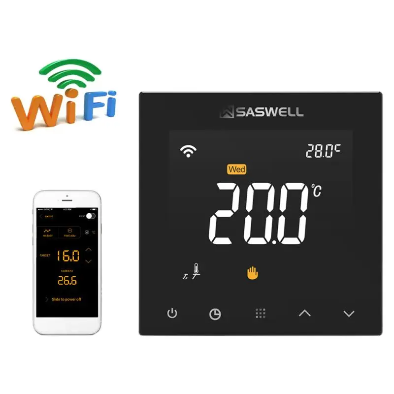 WI-FI термостат для теплого пола воды номер Температура контроллер 7 дней в неделю