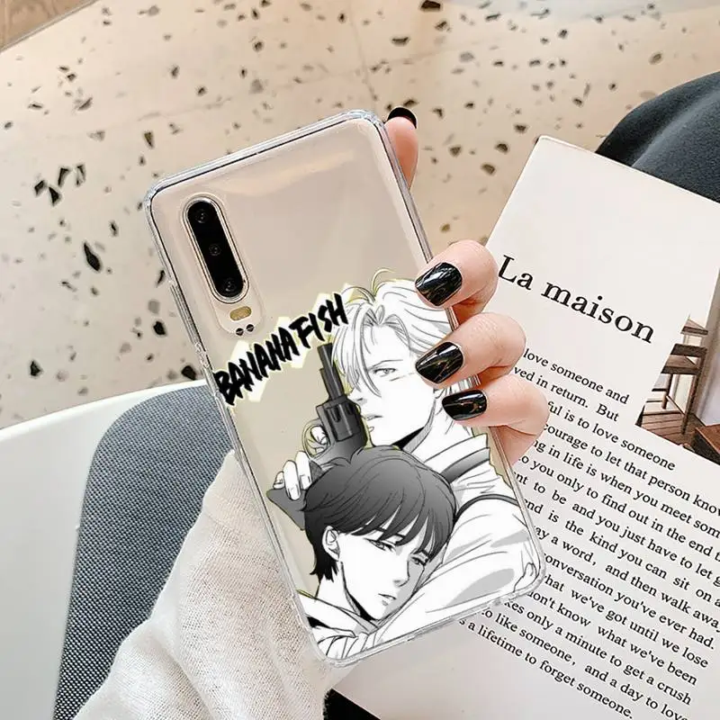 

Banana Fish Anime Phone Case Transparent for Samsung A71 S9 10 20 HUAWEI p30 40 honor 10i 8x xiaomi note 8 Pro 10t 11
