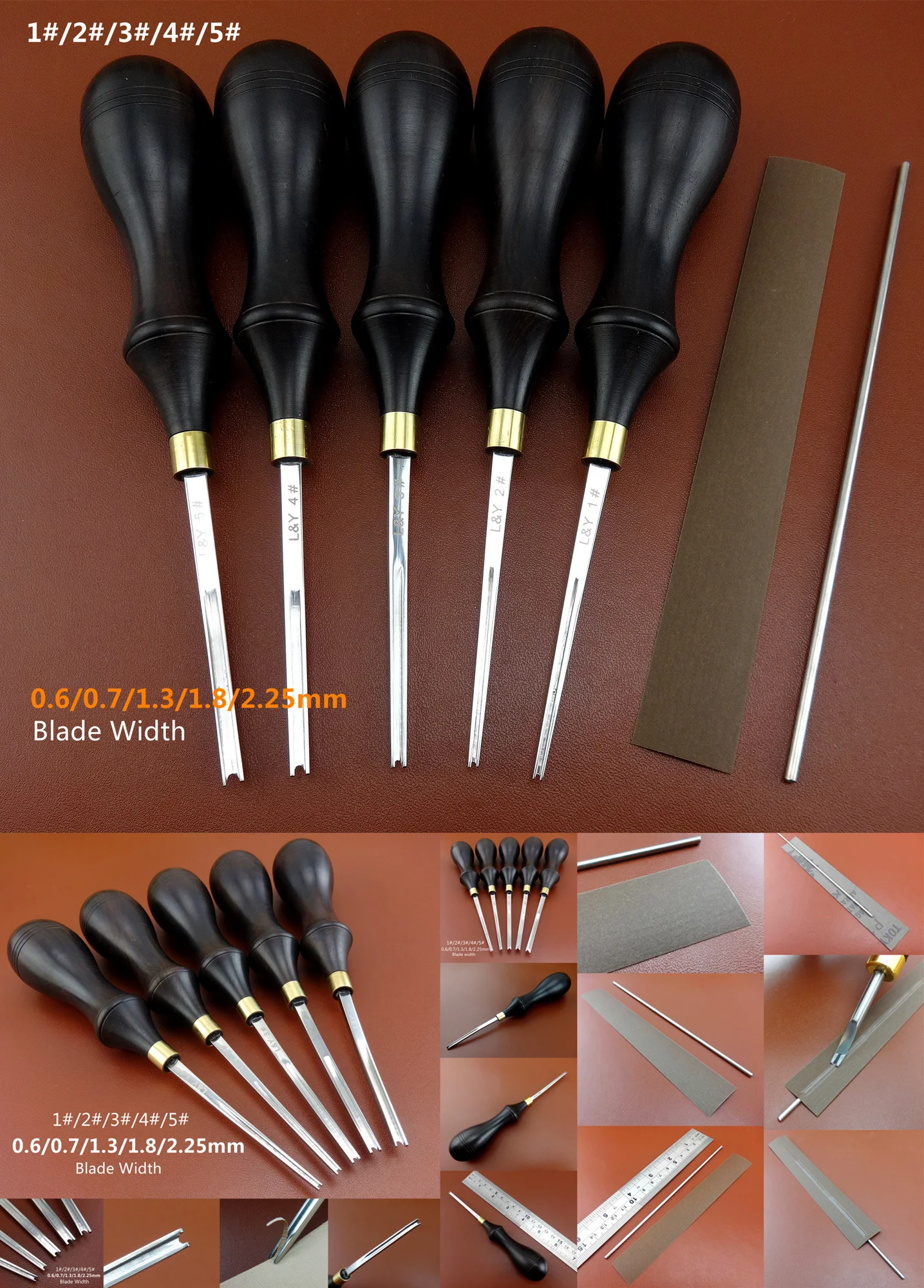 5 шт. кожевенное ремесло из нержавеющей стали режущее устройство инструмент для