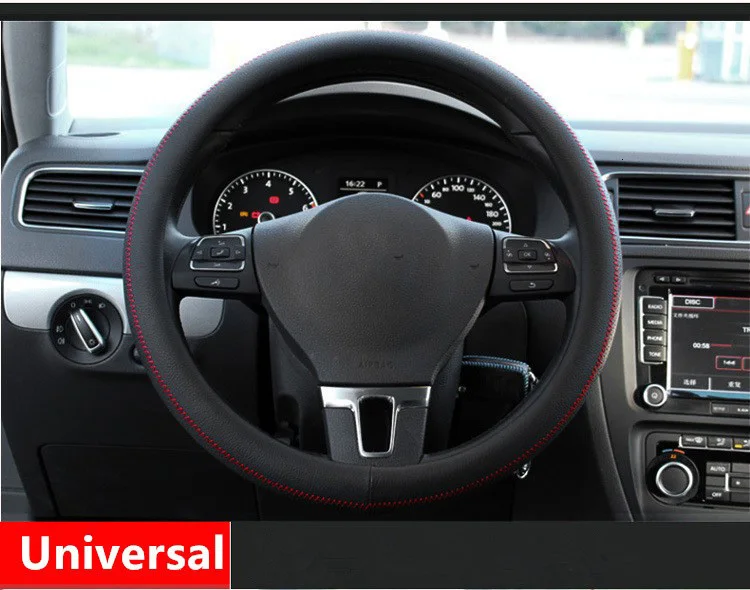 D кольцо из натуральной кожи чехол на руль для автомобиля аксессуары VW Golf 6 Golf 7 GTi Mk7 Polo D форма чехлы на руль