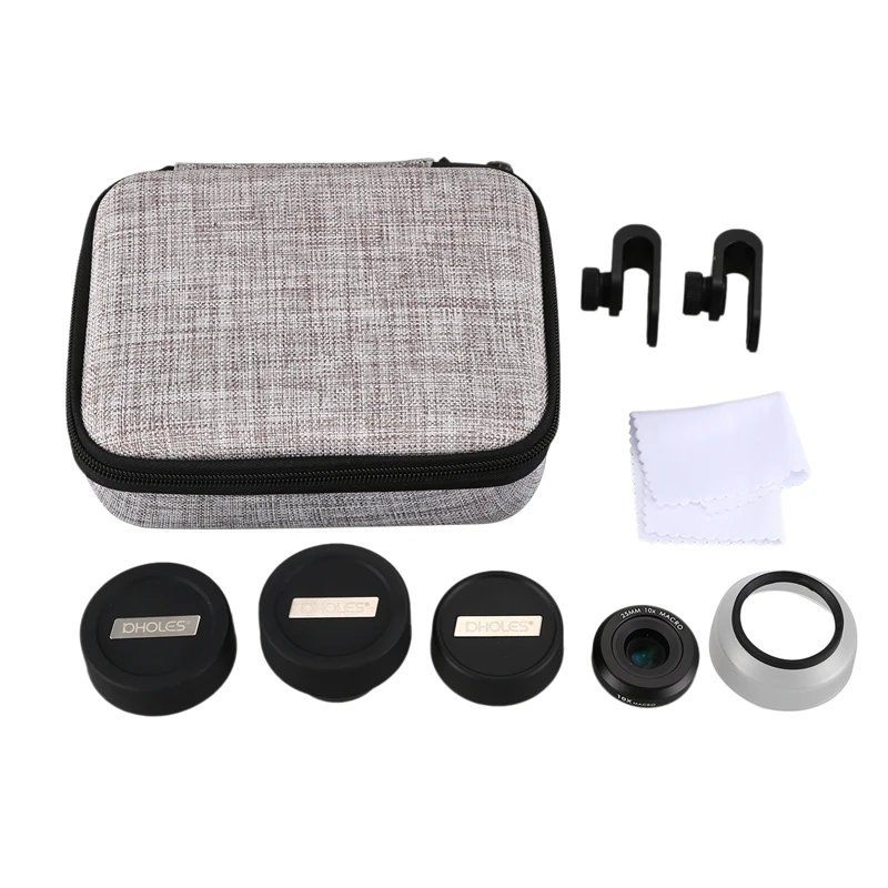 PHOLES 4 In 1 Cell Phone Camera Lens Kit Wide Angle Telephoto Macro Fisheye Lenses For Iphone Xs Max X 8 Huawei P20 Pro | Компьютеры и