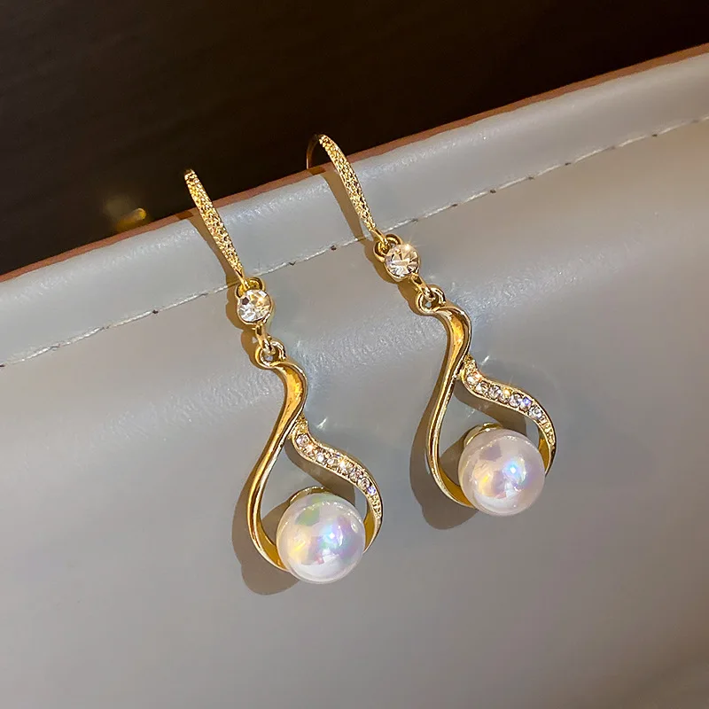 Wedding Earrings For Women Water Drop Rhinestones Female Earrings Sweet Earrings Long Earrings Crystal Earrings