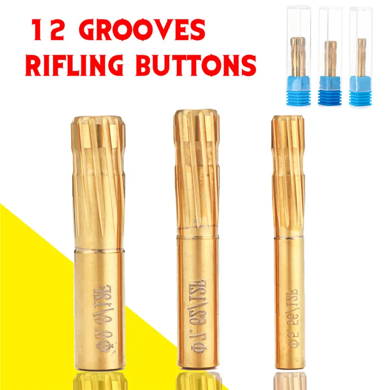 12 Grooves Flutes Reamer 5.56-9cm Push Rifling Button Chamber Milling Cutter Precision Double Layer Blade Machine Tool Reamer
