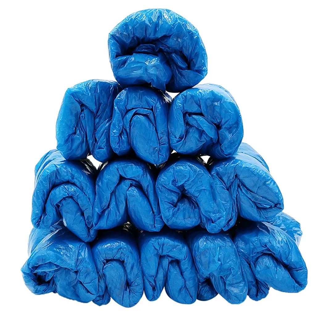 100 шт. одноразовый обувной шкаф Чехлы водонепроницаемая обувь крышка пластичный