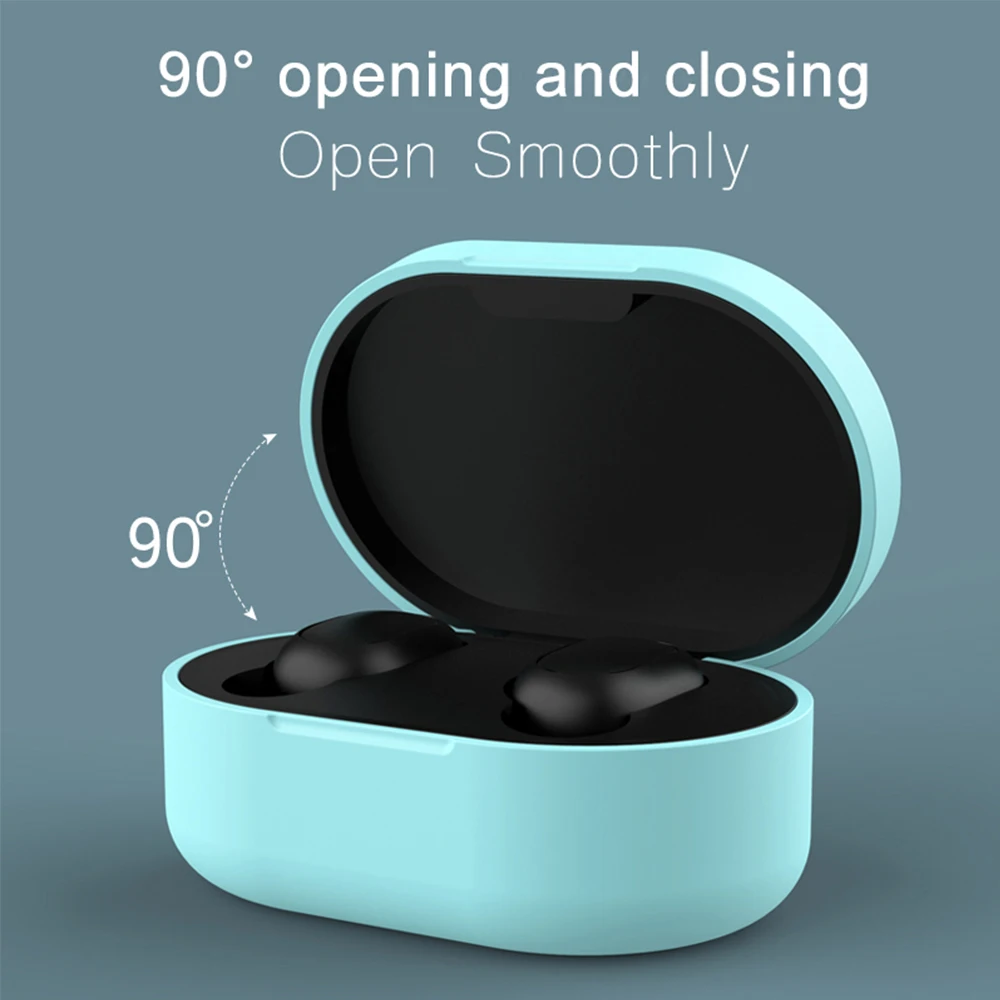

Bluetooth Headphones Case Box Silicone Protective Cover Wireless Earphones Charging Box for Xiaomi Airdots for Redmi Airdots