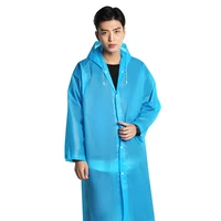2021 transparent camping hoodie rainwear suit thickened waterproof rain poncho coat fashion eva women man raincoat adult clear