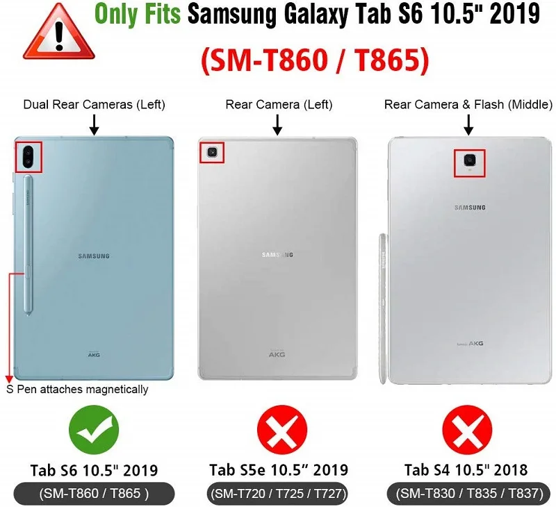 Чехол Fundas Capa для Samsung Galaxy Tab S6 10 5 SM-T860 Обложка телефона ультратонкий 2 складной