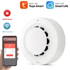 Умная дымовая сигнализация Tuya, Wi-Fi детектор дыма для домашней системы безопасности