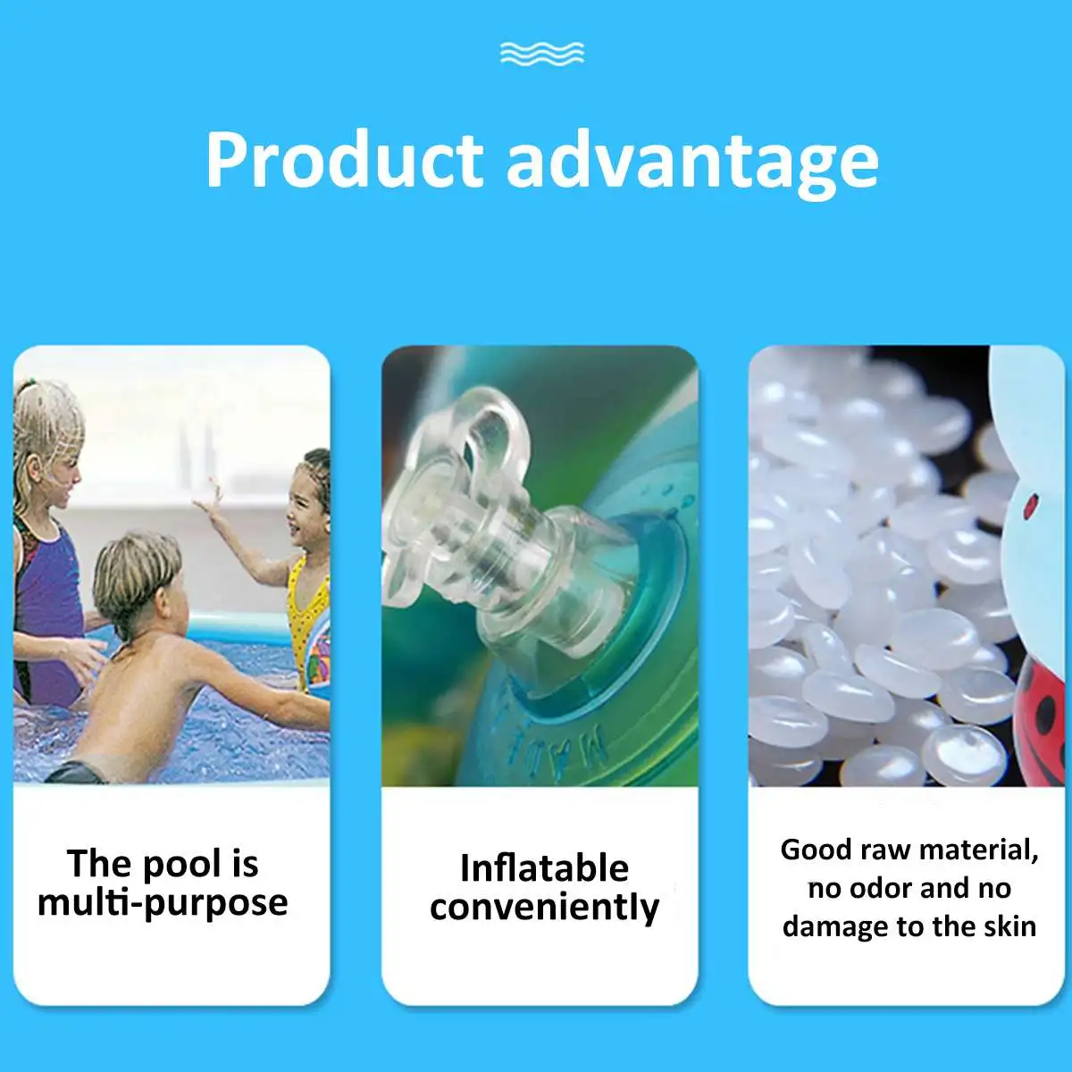 

Outdoor Children inflatable Swimming Pool Large Family Summer Play PVC Swimming Pool Kids Inflatable Paddling Pool 155/186/247cm