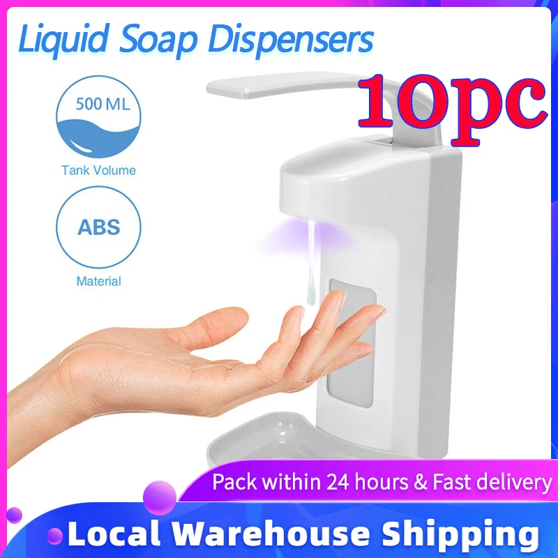 

500ml 10PCS Portable Soap Dispensers Soap Dispenser Touch Sanitizer Wall Mounted Hand Sanitizer Liquid Soap Dispenser Alcohol
