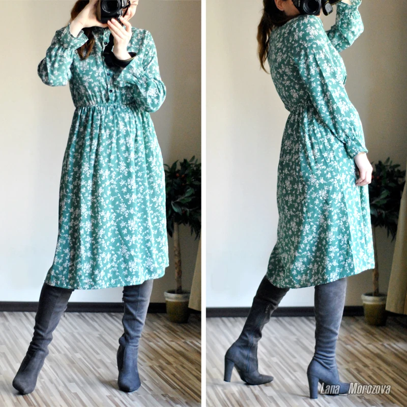 Женское шифоновое платье-трапеция винтажное платье с эластичным поясом и